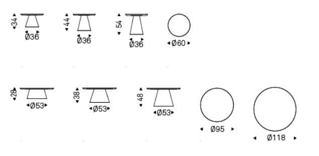 Круглый металлический журнальный столик Cattelan italia AMERIGO ARCH-00097887 - Вид №7
