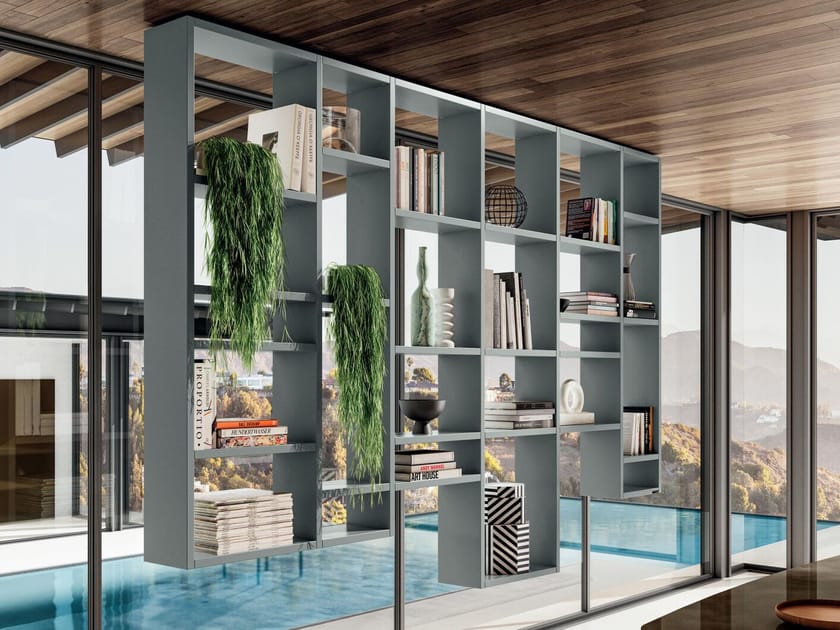 Деревянный потолочный подвесной книжный шкаф Lago 30MM WEIGHTLESS - 1246 ARCH-00110473