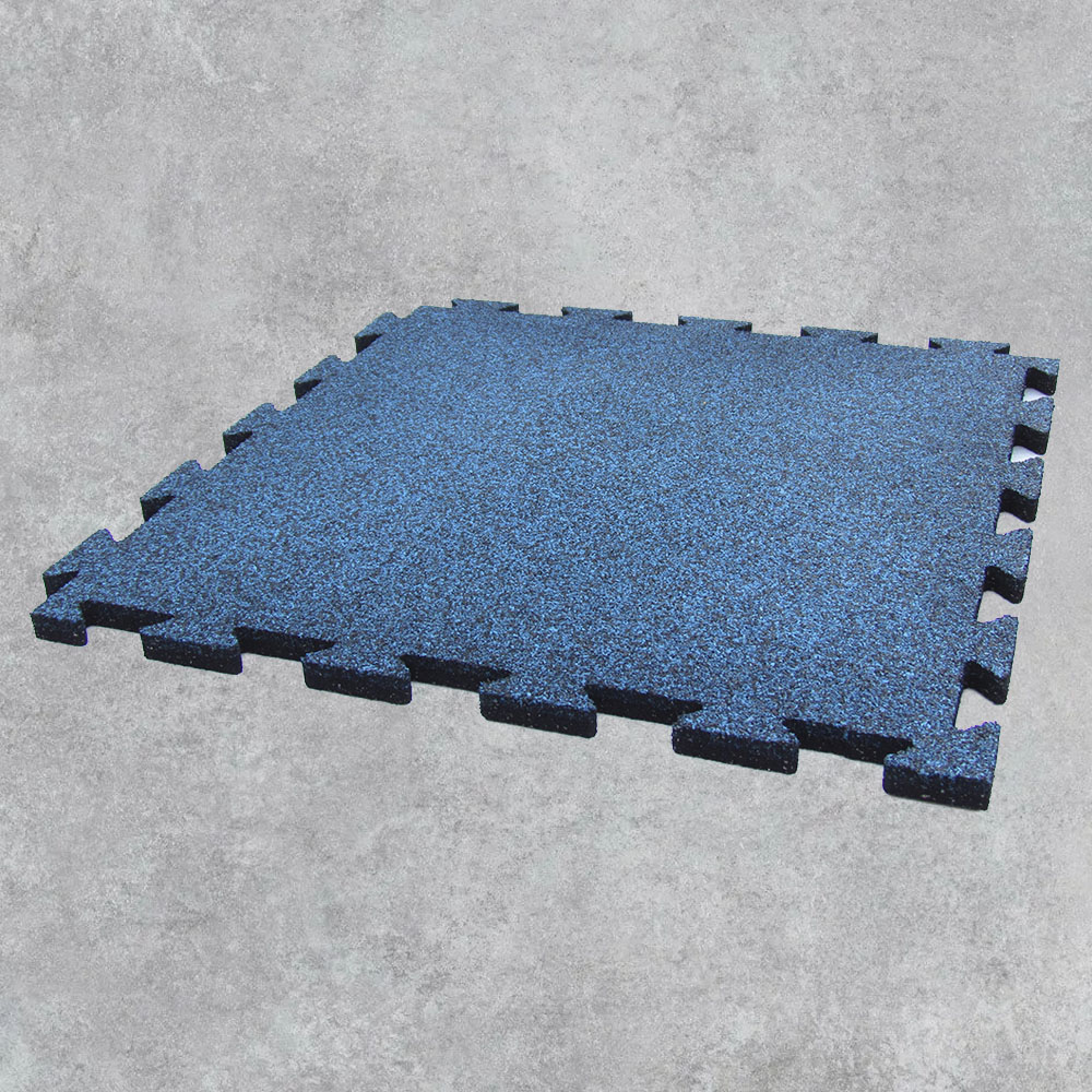 Плитка с соединением "Ласточкин хвост" синяя. Резиновое покрытие
