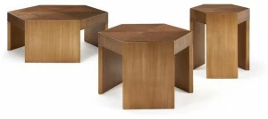 HUGUES CHEVALIER Шестиугольный деревянный журнальный столик Iconic