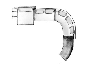 Модульный тканевый диван