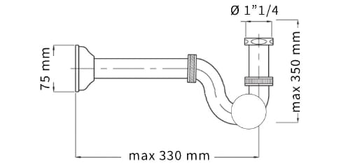 Сифон для умывальника и биде Gaia Mobili Complements ARCH-00003958 - Вид №1