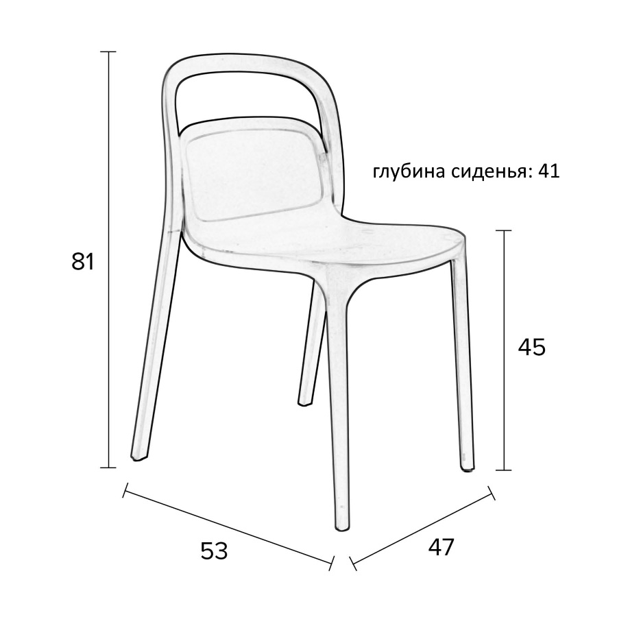 Стул Rex зеленый White Label Living 1100311 - Вид №9