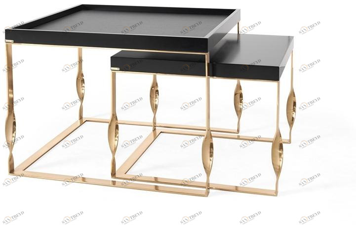 Jetclass Квадратный лакированный журнальный столик Twiggy Jtg207b, jtg207c