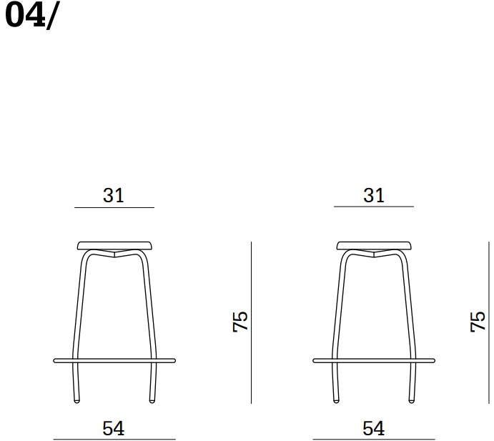 Linea Fabbrica Табурет из полиуретана с подставкой для ног Mea sun-id-1513494 - Вид №1