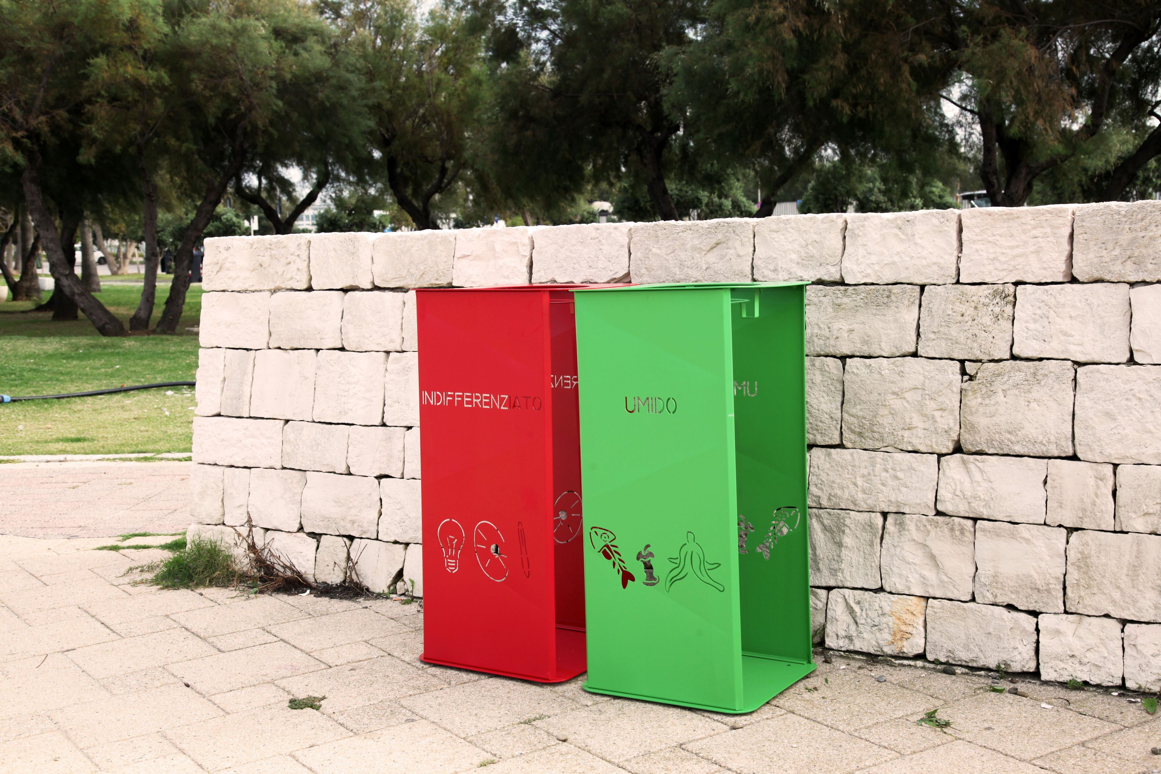 Наружная стальная стойка для мусора для утилизации отходов CITYSì PICASSO ARCH-00100130 - Вид №9