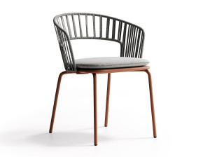 Тканевый садовый стул с подлокотниками