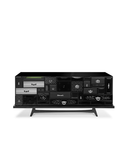 Серванты Mondrian Black Sideboard Covethouse BOCA DO LOBO 