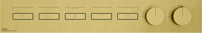 Смеситель для душа 63018 716 Gessi Hi-fi PVD С ЗОЛОТОЙ ЩЕТКОЙ