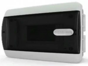 Бокс внутренний на 12 модулей Tekfor (черная прозрачная дверь)