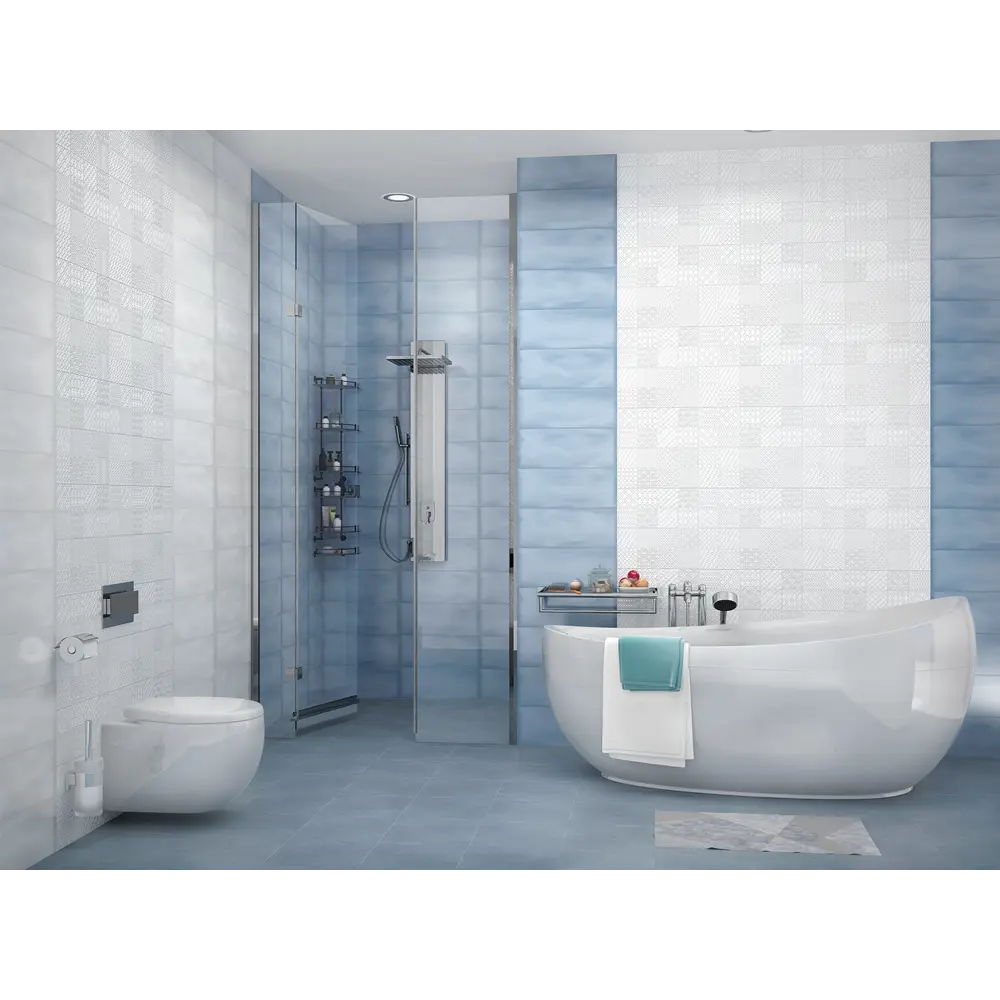Плитка настенная Azori Nuvola Light 20.1x50.5 см 1.52 м² цвет белый 82665677 STLM-2107220  - Вид №1
