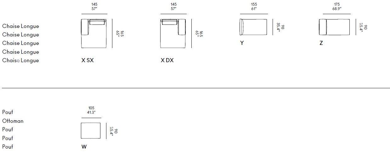 Casamania & Horm Модульный диван со съемным чехлом из ткани или кожи Dizzy sun-id-1374910 - Вид №7