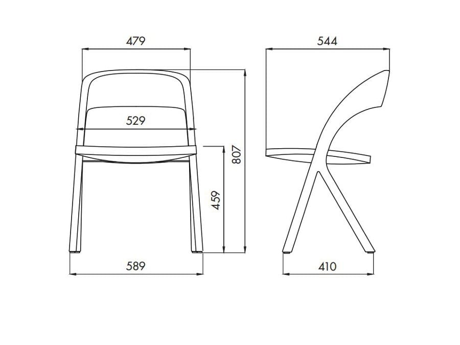 Мягкий стул из ткани ALMA DESIGN жест ARCH-00035501 - Вид №3