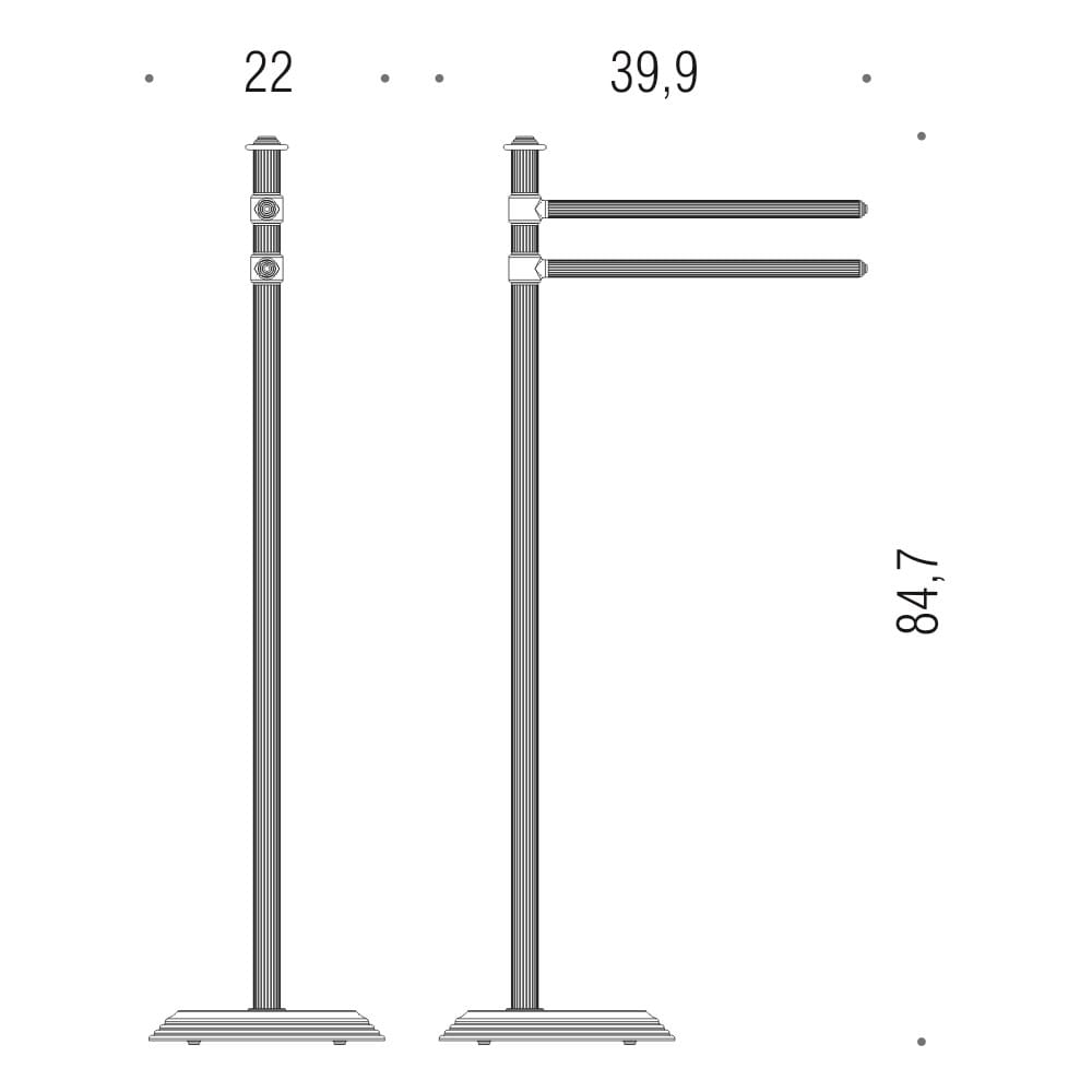 Держатель для полотенец из хромированной латуни Colombo Design Эрмитаж ARCH-00005745