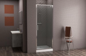 Душевая дверь в нишу, одна распашная дверь DROP BD090.4110A bravat