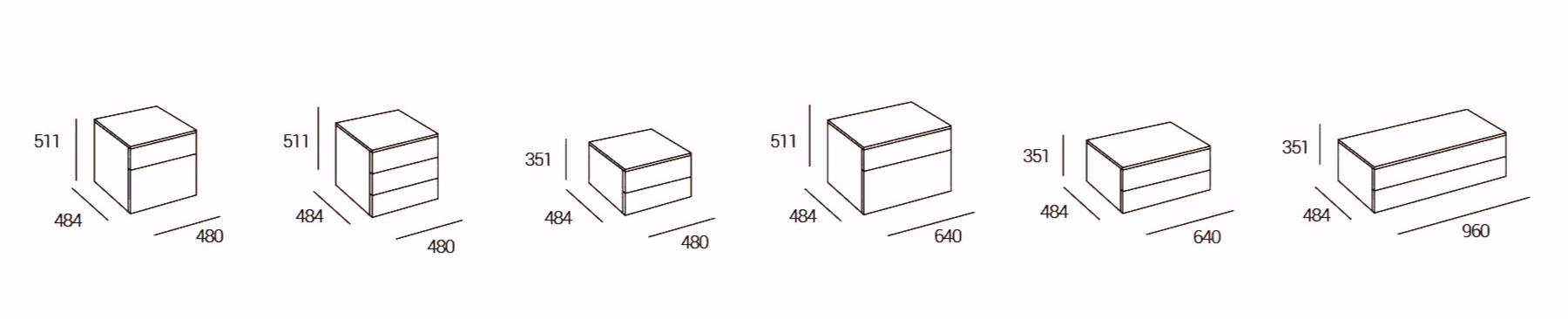 Dall'Agnese Прямоугольная тумбочка из дерева с ящиками Slim sun-id-1490567 - Вид №2
