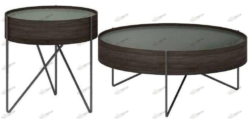 Now & Future Низкий стол из дерева и стекла sun-id-1344876