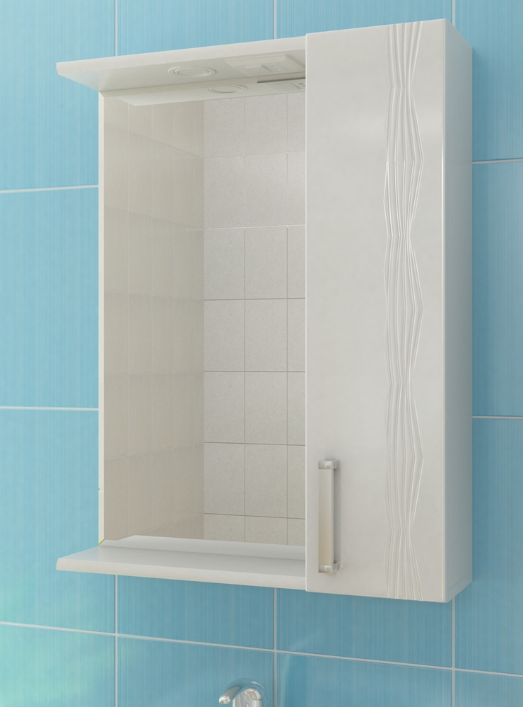 Зеркало Atlantic 1-550 правый, со спотом550⨉150⨉700 мм белый VIGO sun-id-664492 - Вид №1