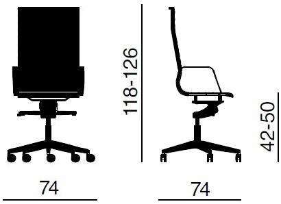 Quadrifoglio Стул для руководителя с высокой спинкой Diva sun-id-1434818 - Вид №1