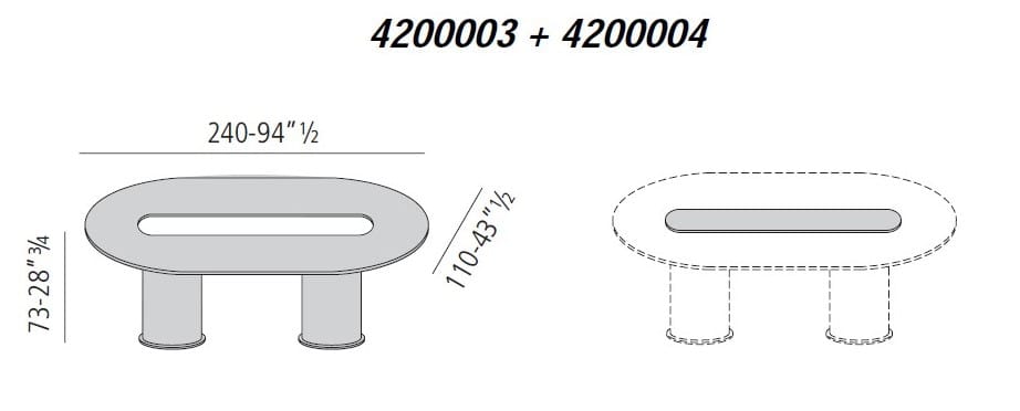 Круглый обеденный стол Vibieffe 4200 CIRCLE ARCH-00131957 - Вид №7