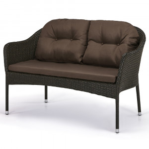 S54A-W53 Brown Плетеный диван Afina