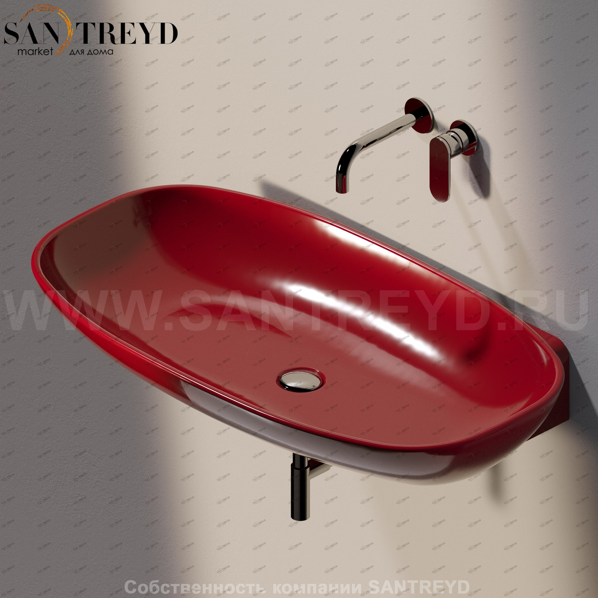 ND5082.3011 Подвесная раковина настенная прямоугольная Ceramica Flaminia Nuda