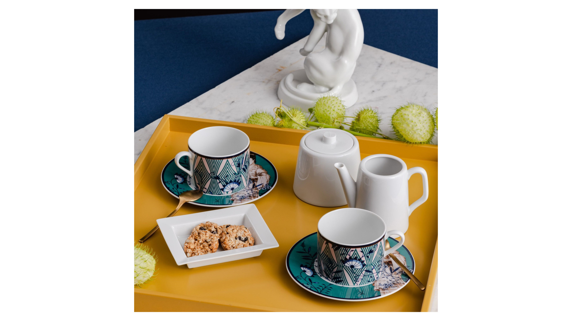 10663829 Meissen Набор кофейный Meissen "Коллаж. Благородный Китай" на 2 персоны 6 предметов, п/к Фарфор  - Вид №3