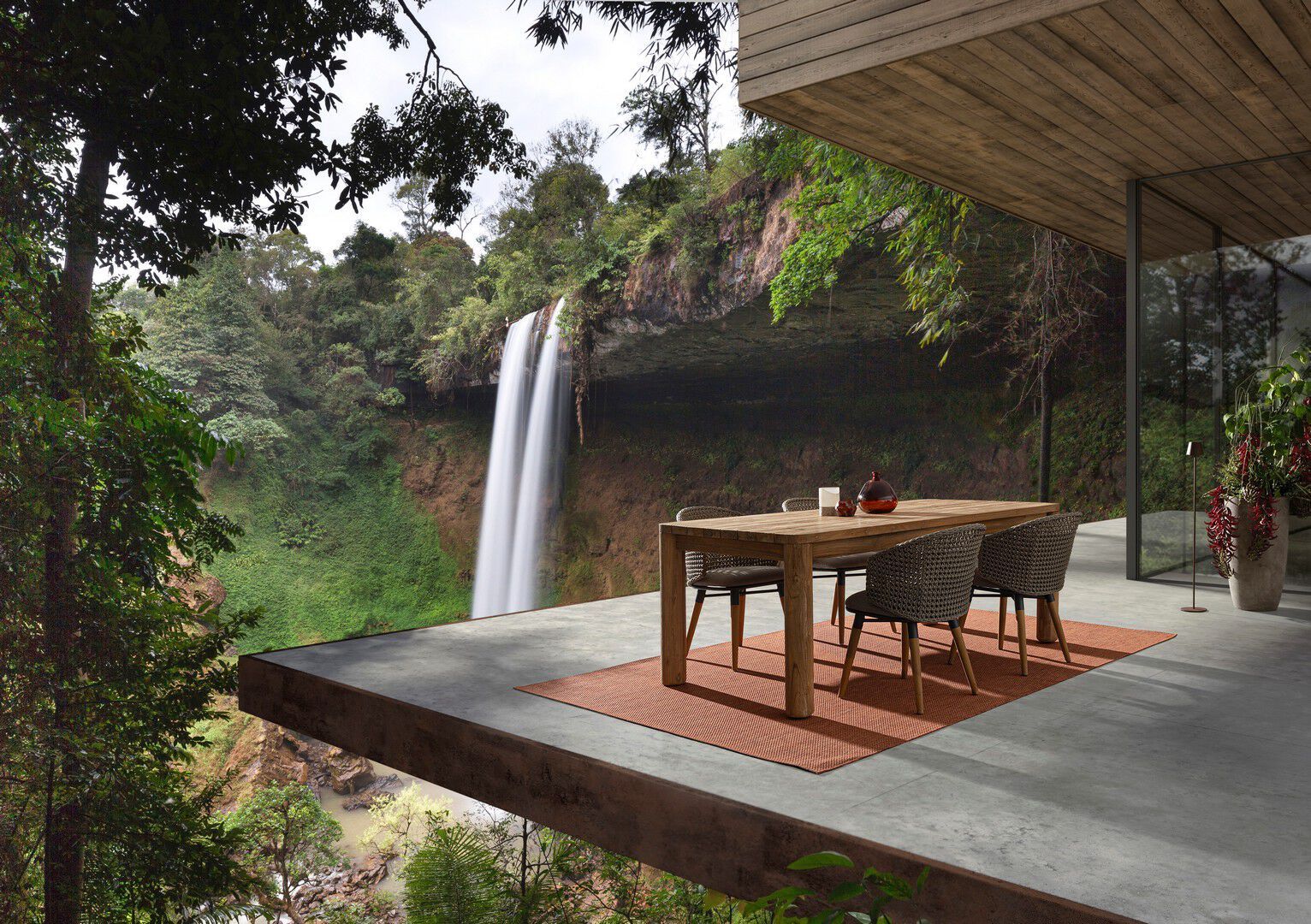 Прямоугольный садовый стол из тикового дерева BIZZOTTO MAVERICK ARCH-00134116 - Вид №1