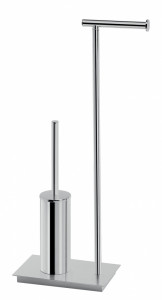 D032(13) Gedy G-Bermuda, стойка: бумагожержатель + металлический ёрш, цвет хром