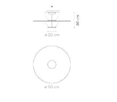 Металлический светодиодный потолочный светильник Vibia ARCH-00066183 - Вид №3
