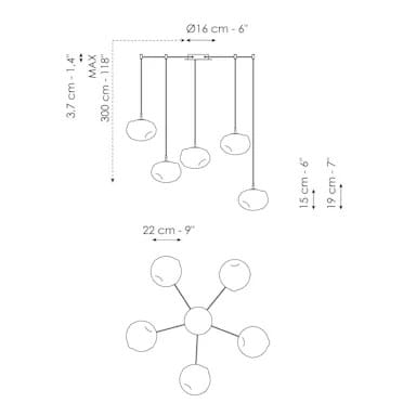 Подвесной светильник из дутого стекла BONALDO Pepita ARCH-00073265 - Вид №7