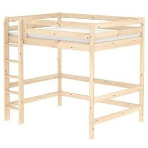 Кровать Flexa Classic высокая односпальная с прямой лестницей, лакированная, 200 см