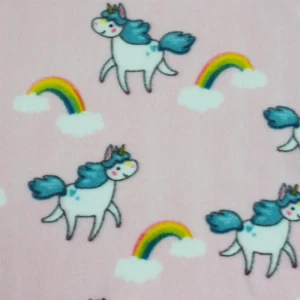 Плед «Единороги» 120x150 см флис цвет розовый