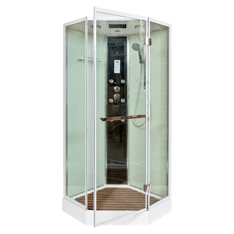 L 801 с гм. и эл. BLACK Душевая кабина DETO Серия L Z900 VOGUE (меняющая прозрачность) - Вид №5