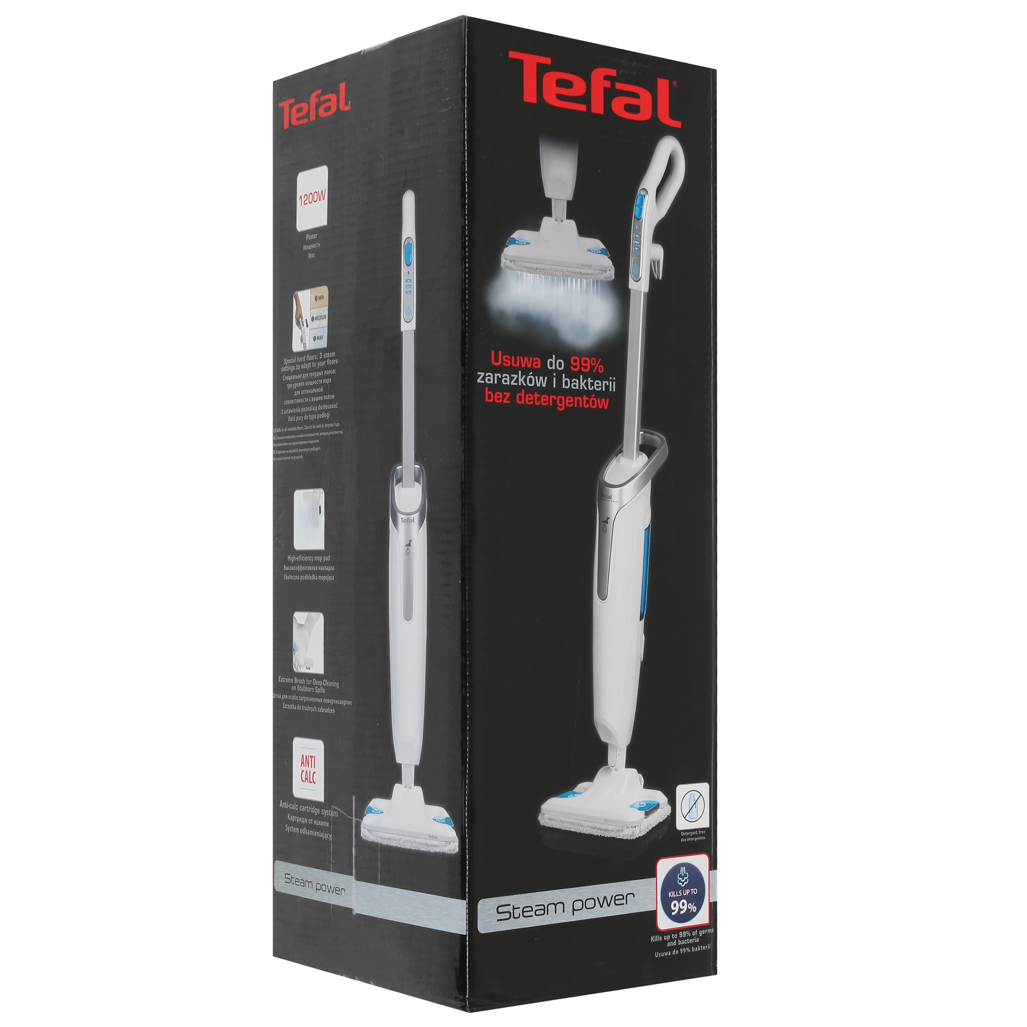 1333561 Пароочиститель Tefal Steam Power VP6557RH белый STDN-0135167 - Вид №9