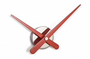 095684 Настенные часы Mini L хром-красный Nomon Axioma