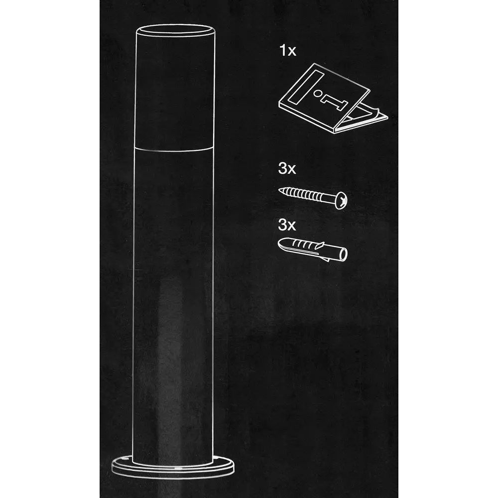 Столб уличный Ledvance «Endura Classic» Pipe AMB 50 см цвет черно-серебристый 87098861 STLM-2199812  - Вид №7