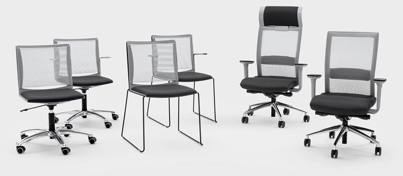 Viganò Регулируемое по высоте офисное кресло из ткани Winner sun-id-1510649 - Вид №4