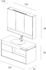 Lume 09 Mastella  Lume  Комплект мебели для ванной  - Вид №4