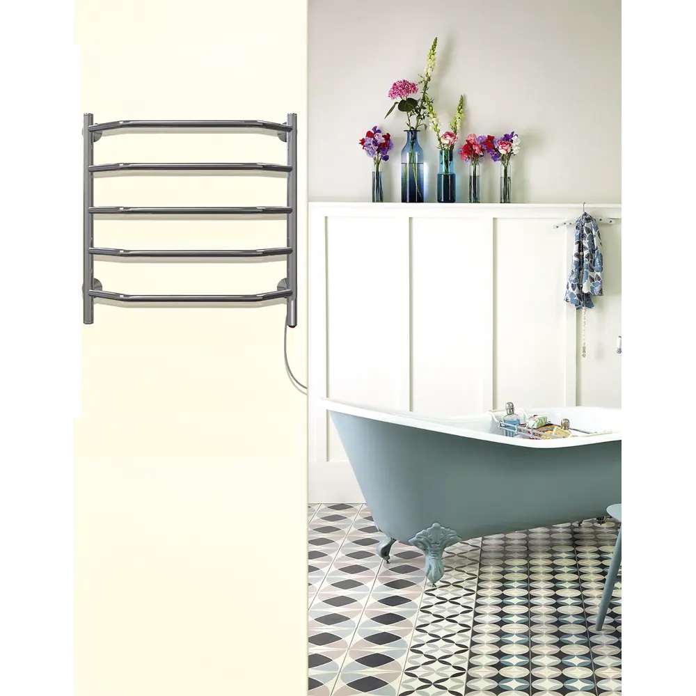 Полотенцесушитель электрический Арго Флоран-Э 50 Вт, 50х50 см, цвет хром STLM-2148202 - Вид №2