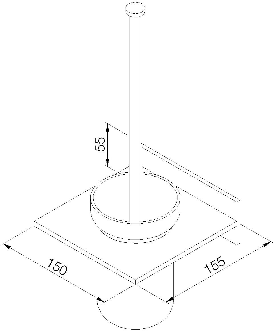 rvb Ершик для унитаза настенный Andrew 6285.11.57 - Вид №1