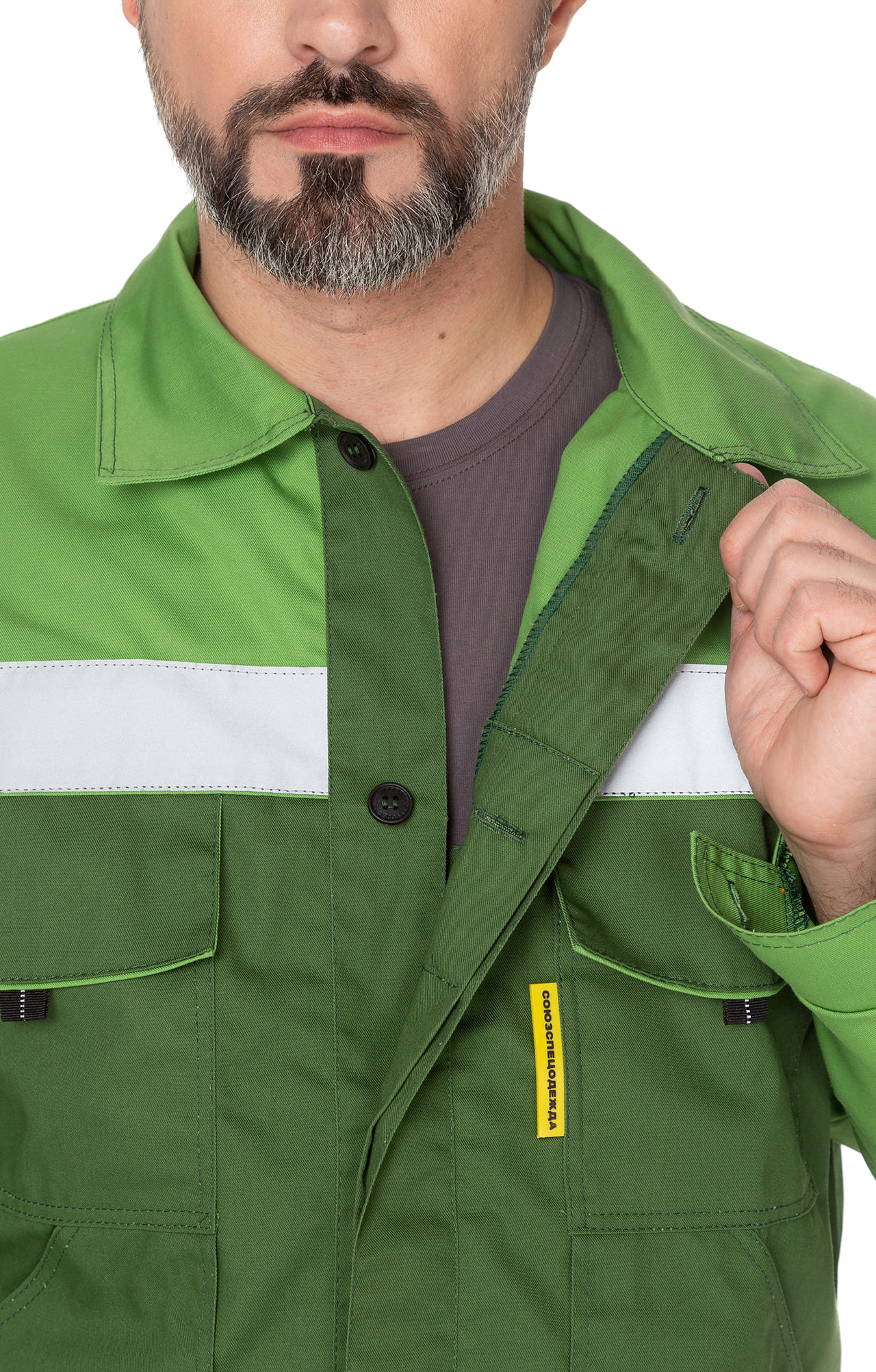 65155 Костюм "Мастер-Люкс" гринери с СВП  Летняя спецодежда  размер 64-66/170-176  - Вид №19