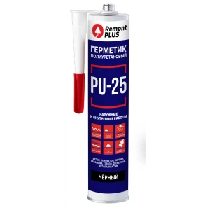 Полиуретановый герметик Remont Plus PU-25 черный 280 мл 89424157