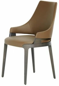 Potocco Мягкое кожаное кресло с подлокотниками Velis 942/7