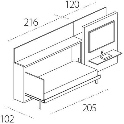 CLEI Самонесущая деревянная стеновая система с раскладной кроватью Poppi sun-id-1440395 - Вид №7