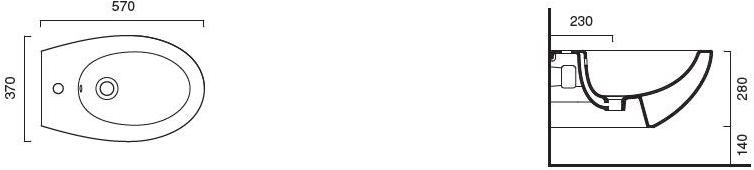 1bsvl00 Биде подвесное Velis CERAMICA CATALANO - Вид №3