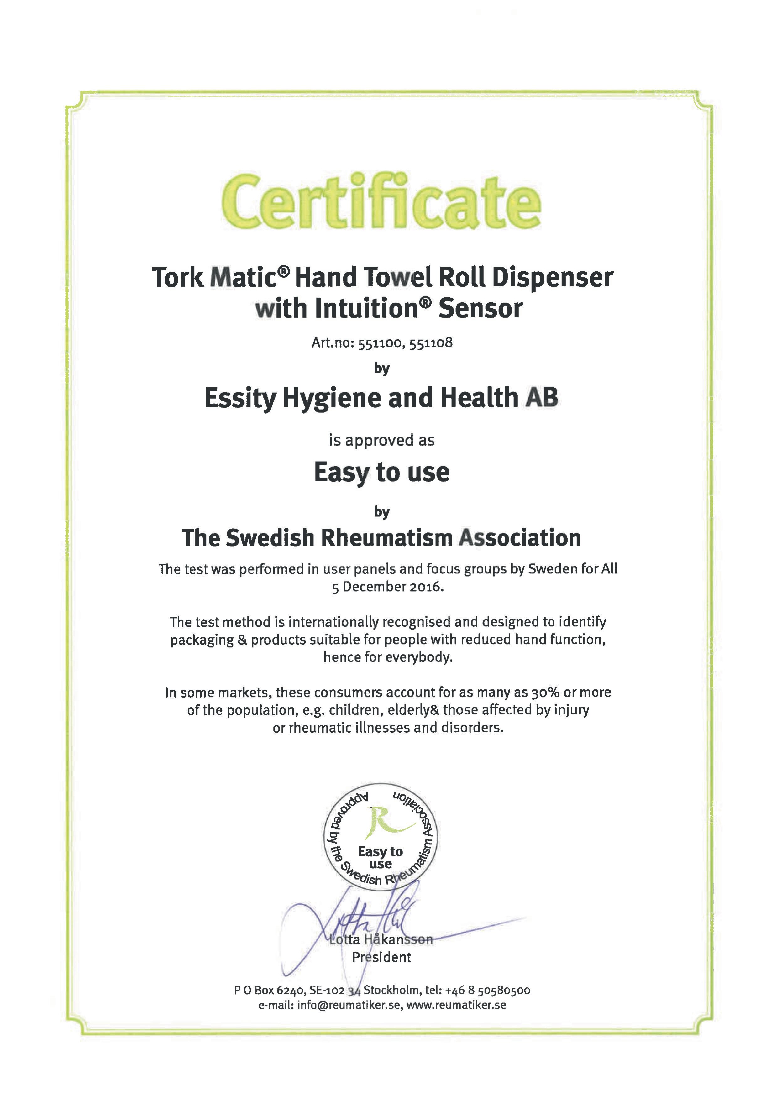 55110839 Диспенсер для полотенец Matic® с датчиком intuition™ черный Tork  - Вид №5