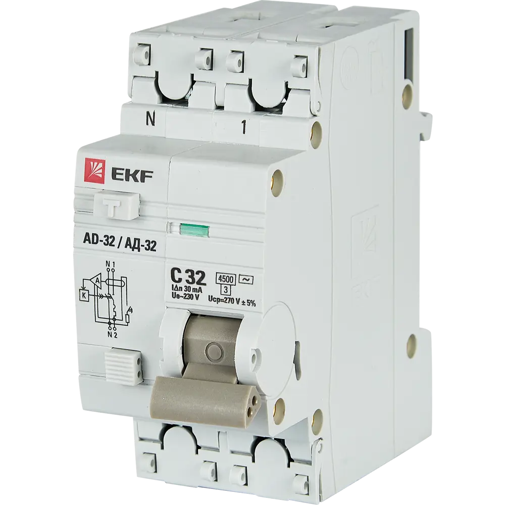 Дифференциальный автомат EKF АД-32 для надежной защиты электросети 82421562 STLM-1114234