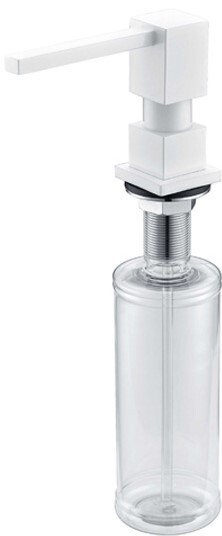 Встраиваемый дозатор ZorG Inox ZR-22 WHITE для жидкого мыла, белый