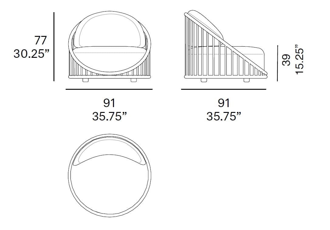Кресло из ротанга EXPORMIM Бочонок ARCH-00148419 - Вид №8